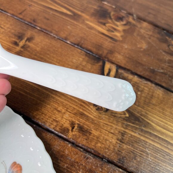 Mikasa Bone China Something Blue Cake Plate & Server Set In Box Narumi Japan - Picture 9 of 12